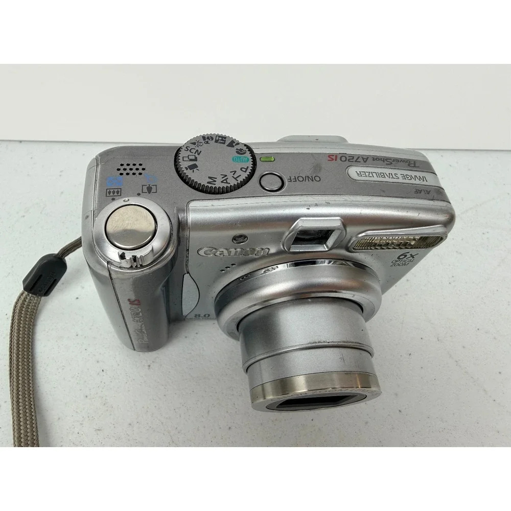 Canon Powershot A720 IS 8.0MP Digital Camera Silver w/ 32gb Card Tested BX